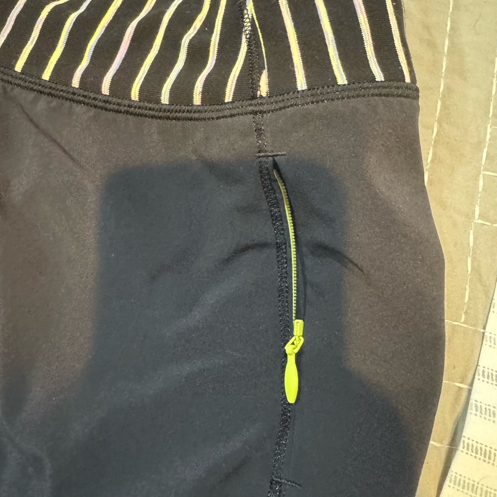 Ivivva Black Shorts with Multicolor Striped Waistband - Picture 2 of 4